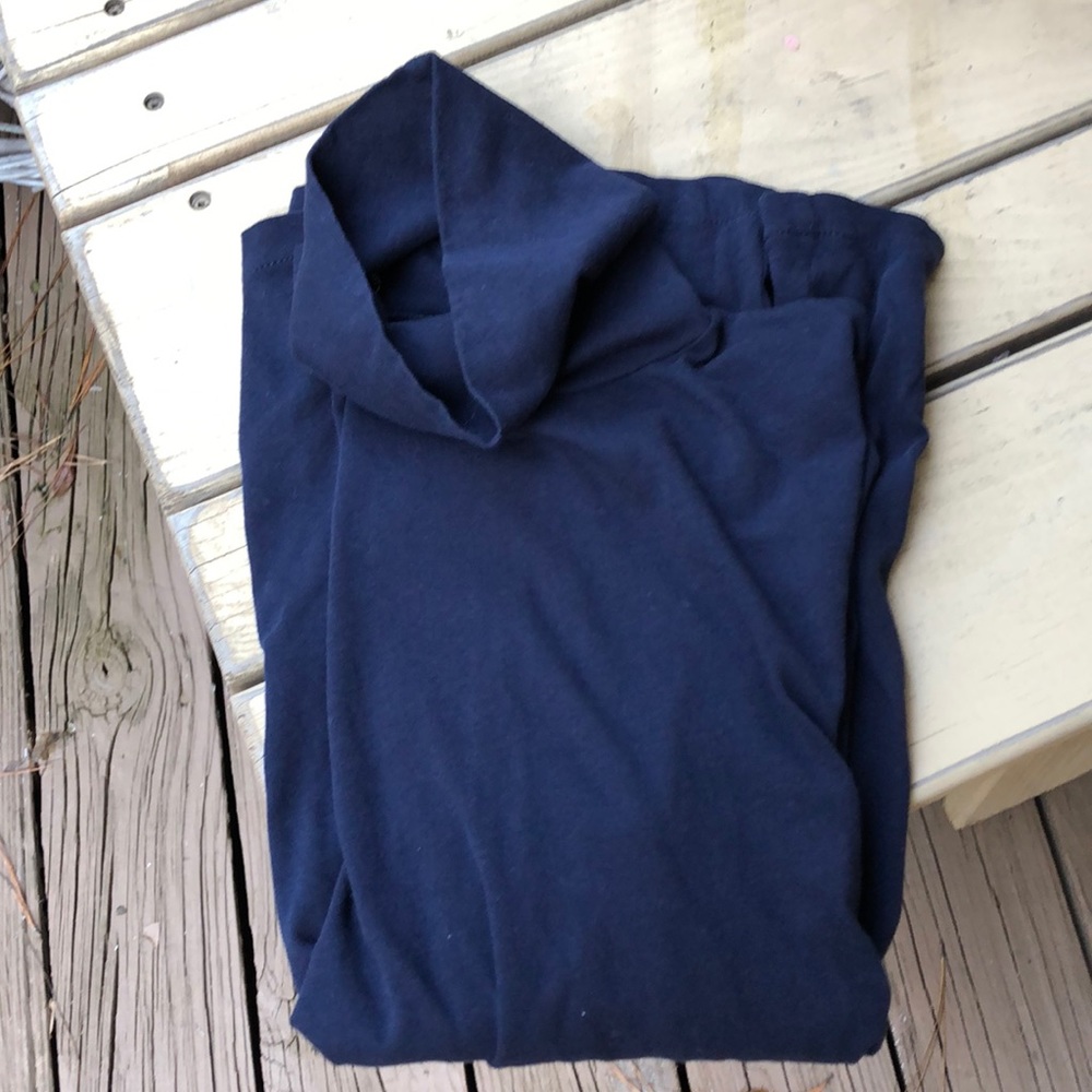 Navy tissue weight turtleneck,long sleeve